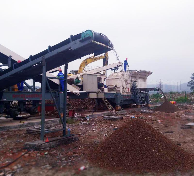 杭州同盛园林建筑垃圾处理现场实拍