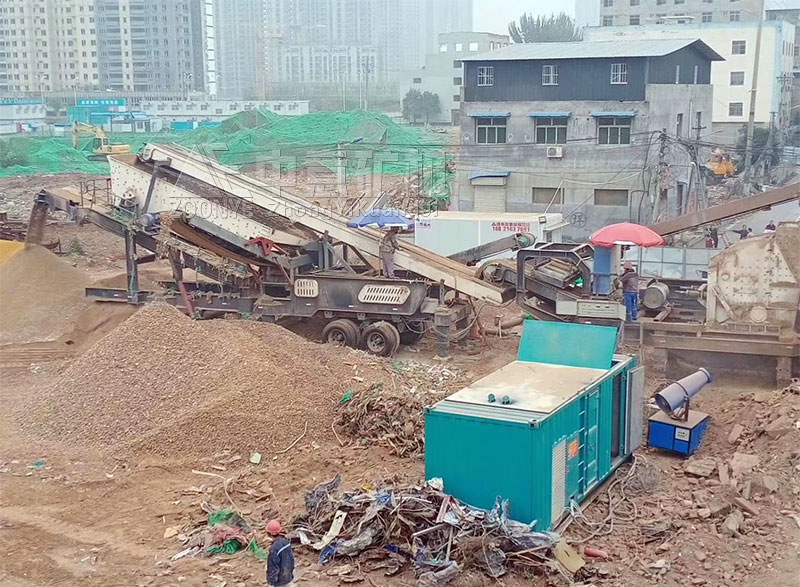 四川成都建筑垃圾处理现场