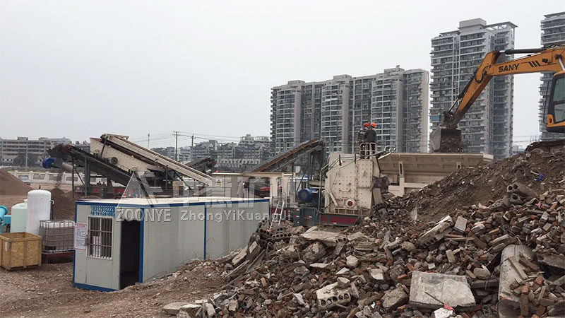 开封顺达建筑垃圾再生利用现场