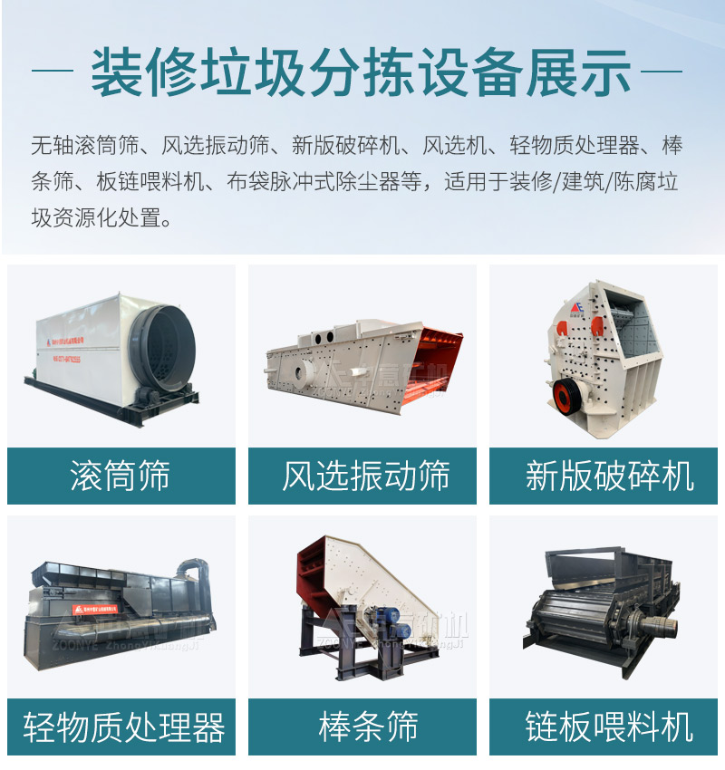 中意装修垃圾处理设备展示